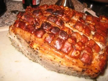 Krustenbraten aus dem Römertopf - Rezept