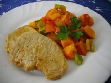 Kürbisgemüse mit Kasseler - Rezept - Bild Nr. 2