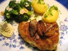 Seelachsfilet mit Mandel-Broccoli und Petersilienkartoffeln... - Rezept