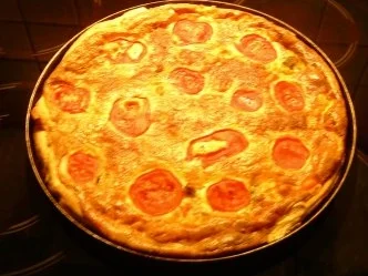 Rezept: Schnelle Blätterteig Quiche mit Frischkäse und Krabben Schnelle Blätterteig Quiche mit Frischkäse und Krabben - Rezept