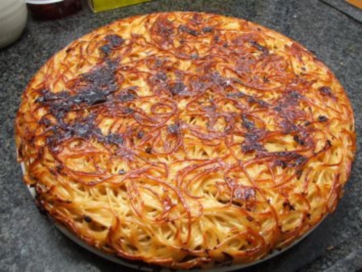 Spaghettini - Hackfleisch - Torte - Rezept