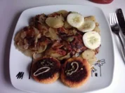 Bratkartoffeln mit Fischburger - Rezept