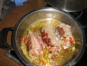 Hack-Kräuter-Rouladen in Paprikasauce an Gnocchis - Rezept - Bild Nr. 10