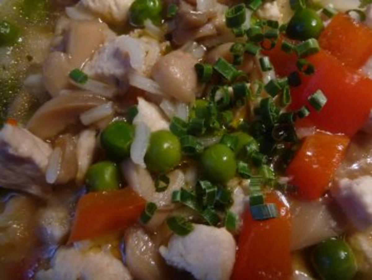 Hühner-Reis-Champignon-Suppe - Rezept - Bild Nr. 2