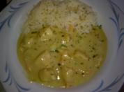 Putengeschnetzeltes mit Erdnusssoße - Rezept