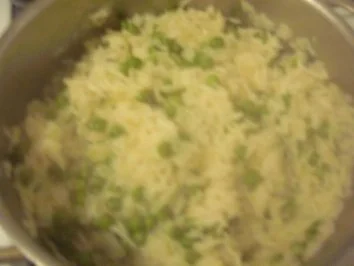 Reis mit Erbsen - Rezept