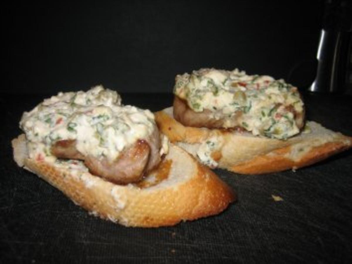 Schweinefilets auf Baguette - Rezept - Bild Nr. 2