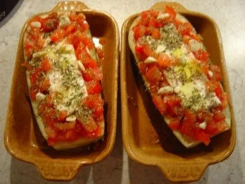 Auberginen gefüllt mit Schafskäse... mit Bildern - Rezept - Bild Nr. 4