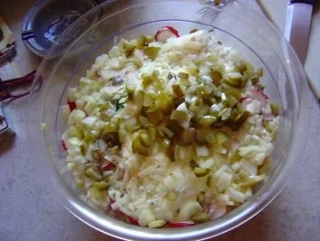 Rezept: Volkers bunter Kartoffelsalat... frisch und nicht so fettig... Bild Nr. 3 Volkers bunter Kartoffelsalat... frisch und nicht so fettig... - Rezept - Bild Nr. 3