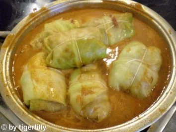 Krautwickerl mit Speck-Zwiebel-Sauce - Rezept