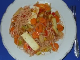 Vegetarisches - Asia-Pfanne mit europäischem Einfluss ;-) - Rezept
