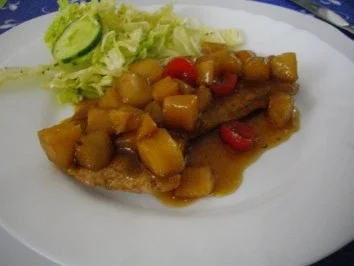 Exotische Putenschnitzel  "Ratz-Fatz" - Rezept