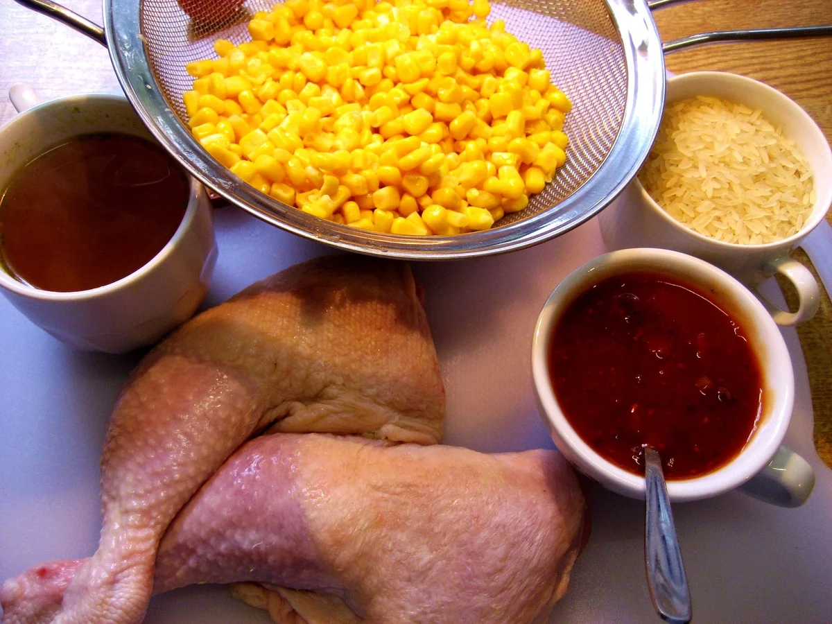 Hühnerkeulen im Maisbett .... - Rezept - Bild Nr. 94