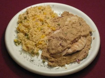 Pute Encacahuatado und Reis a la Mexicana - Rezept