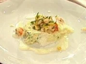 Rezept: Kalt-Warmes von Garnelen, Stockfisch und Kartoffeln a la Henssler Kalt-Warmes von Garnelen, Stockfisch und Kartoffeln a la Henssler - Rezept