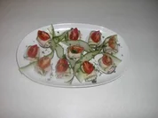 Gurkenröllchen mit Forellen - Meerrettichcreme - Rezept