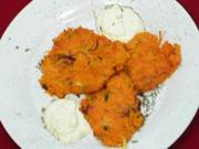 Süßkartoffel-Zwiebel-Thymian-Pfannkuchen mit Creme fraiche - Rezept - Bild Nr. 9