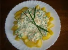 ** Hauptgerichte ** Pellkartoffeln mit Erbsen - Mais - Dip - Rezept