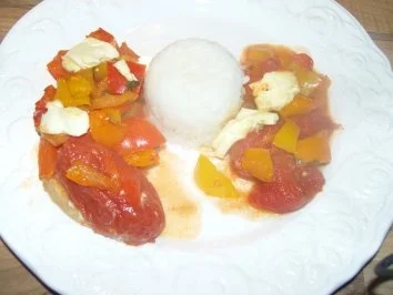 Rezept: Überbackene Paprikaschnitzel mit Schafskäse Bild Nr. 8 Überbackene Paprikaschnitzel mit Schafskäse - Rezept - Bild Nr. 8