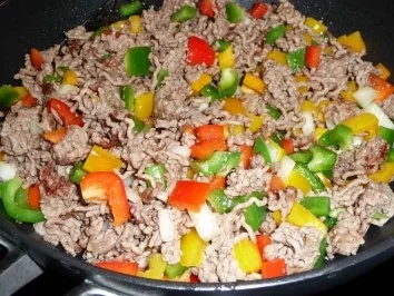 Bunte Hacksoße auf Spaghetti - Rezept - Bild Nr. 7