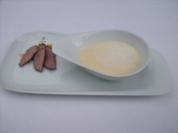 Apfel-Thymian-Suppe mit Streifen von geräucherter Entenbrust - Rezept