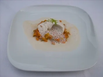 Seeteufel in Kokosmilch mit Karotten-Mango-Confit - Rezept