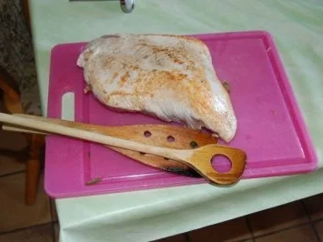 Putenbrust im Bratschlauch mit Rosenkohl und Salzkartoffeln - Rezept - Bild Nr. 5