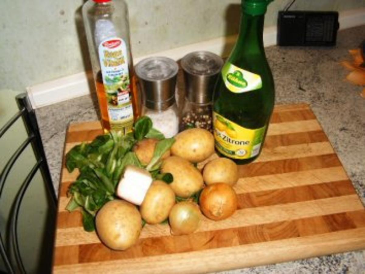 Speck-Zwiebel-Kartoffelsalat mit Rapünzel - Rezept - Bild Nr. 3