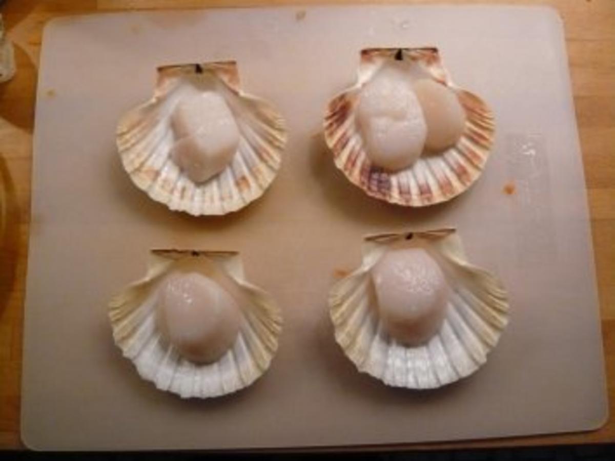 Vieiras al horno Überbackene Jakobsmuscheln - einfach - 83 kcal/100g