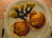 Vieiras al horno (Überbackene Jakobsmuscheln) - Rezept
