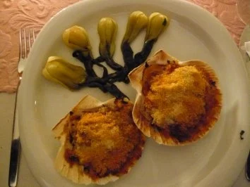 Vieiras al horno (Überbackene Jakobsmuscheln) - Rezept - Bild Nr. 2
