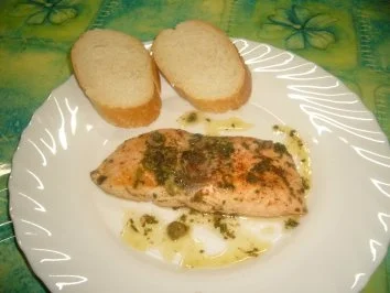 Lachs mit Kapern-Estagon-Salsa - Rezept - Bild Nr. 5
