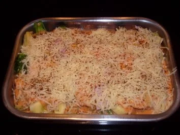 Nudelauflauf mit Spinat-Ricotta Tortelloni - Rezept