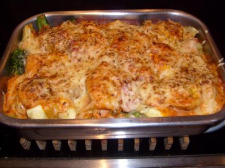 Nudelauflauf mit Spinat Ricotta Tortelloni - einfach - 184 kcal/100g