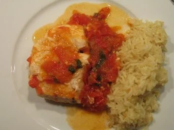 Fischfilet in Tomatensauce - Rezept