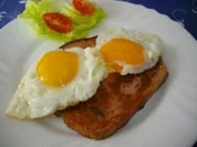 Bay.  Leberkäs mit Ochsenaugen - Rezept