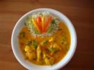 Putengeschnetzeltes mit Reis & Kürbis-Kokosmilch-Soße - Rezept