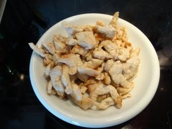 Putengeschnetzeltes mit Reis & Kürbis-Kokosmilch-Soße - Rezept - Bild Nr. 8