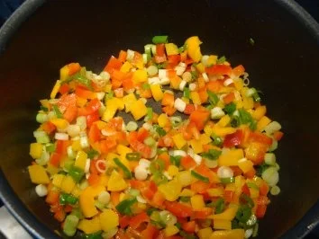 Putengeschnetzeltes mit Reis & Kürbis-Kokosmilch-Soße - Rezept - Bild Nr. 10