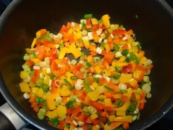 Putengeschnetzeltes mit Reis & Kürbis-Kokosmilch-Soße - Rezept - Bild Nr. 11