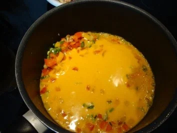 Putengeschnetzeltes mit Reis & Kürbis-Kokosmilch-Soße - Rezept - Bild Nr. 12