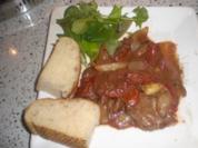 Lamm mit Zwiebelsahnesoße - Rezept