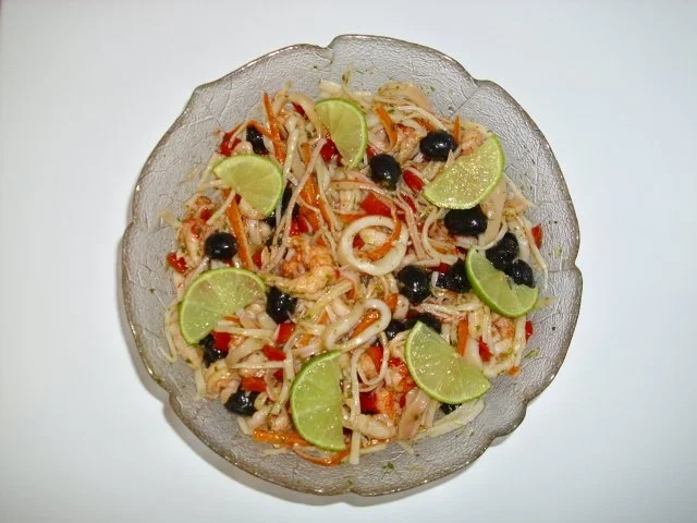 Mediteraner Meeresfrüchtesalat mit Limette und Zitrone - Rezept