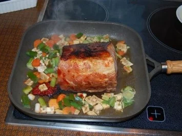 Rezept: Kasseler Rippenspeer im Bratschlauch mit Petersilienkartoffeln Bild Nr. 2 Kasseler Rippenspeer im Bratschlauch mit Petersilienkartoffeln - Rezept - Bild Nr. 2