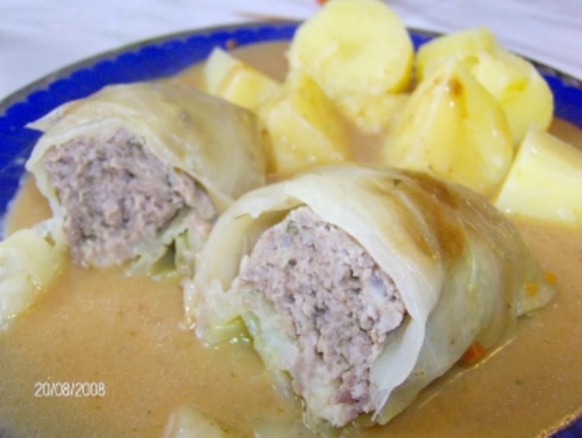 Krautwickel Weißkraut mit Hackfleisch gefüllt