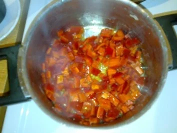 Rotbarschfilet mit Meerrettichsauce und Paprikareis - Rezept - Bild Nr. 4