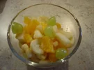 Obstsalat mit Ron Miel (Rum mit Honig) Obstreste mußten gegessen werden... - Rezept