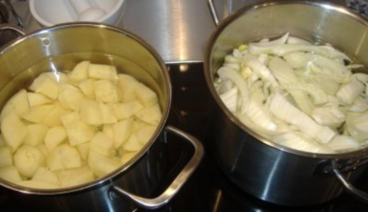 Kartoffel-Fenchel-Pürree mit Seeteufelfilet und Tomaten-Zitronenschaum - Rezept - Bild Nr. 2
