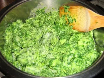 Spinatcrépes mit Lachs-Ricotta Füllung - Rezept - Bild Nr. 3