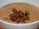 Maronen-Kartoffel-Suppe mit Rosmarin-Croûtons - Rezept